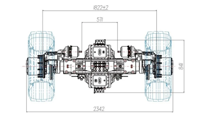 Dimension of electric truck axle Dimension of electric truck axle